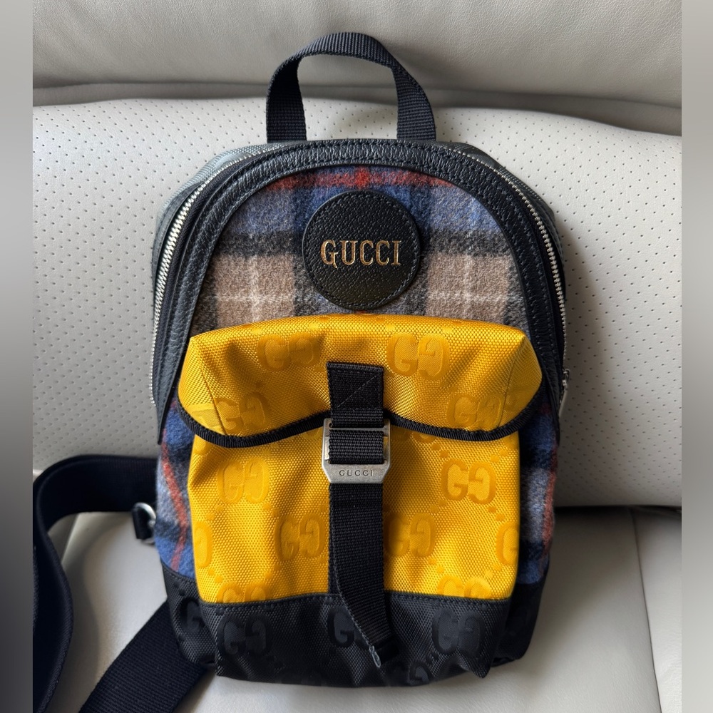 Gucci Off The Grid GG Monogram Over The Shoulder Backpack. 11”